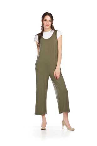 PP-14807 - STRETCH BAMBOO JUMPSUIT WITH POCKETS - Colors: BLACK, SAGE - Available Sizes:XS-XXL - Catalog Page:75 